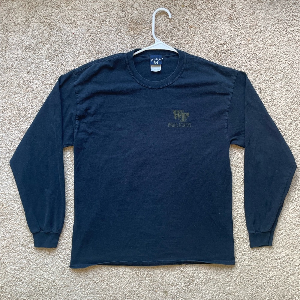 Wake Forest Demon Deacons Long Sleeve Blue 84 Shirt Men’s Size L